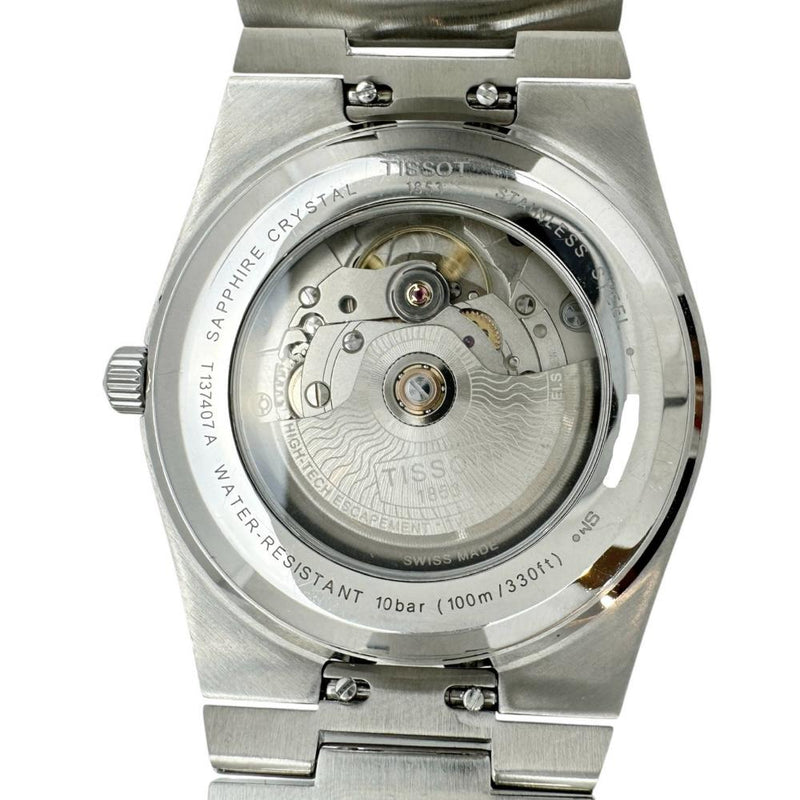 【TISSOT/ティソ】 PRX パワーマティック80 T137.407.11 裏スケルトン 腕時計 ステンレススチール 自動巻き/オートマ ブラック文字盤/シルバーベルト メンズ 【中古】【真子質店】【GD】 【MaMox】