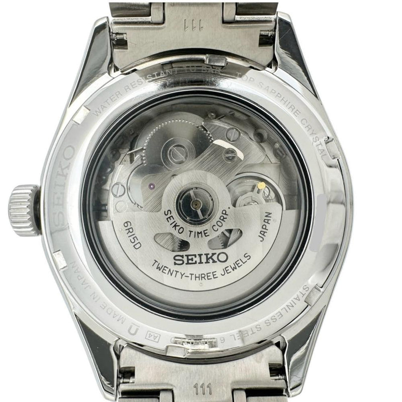 【SEIKO/セイコー】 プレザージュ 6R15-03P0 裏スケルトン 腕時計 ステンレススチール 自動巻き/オートマ シルバー文字盤/シルバーバンド メンズ 【中古】【真子質店】【GD】 【TMox】