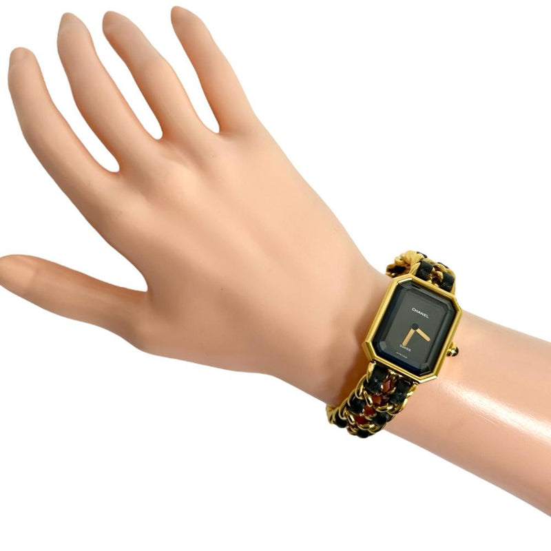 シャネル CHANEL プルミエール H0001 ベルトM 電池交換済み CHANEL/シャネル】 プルミエールM H0001 電池交換済 腕時計 GP