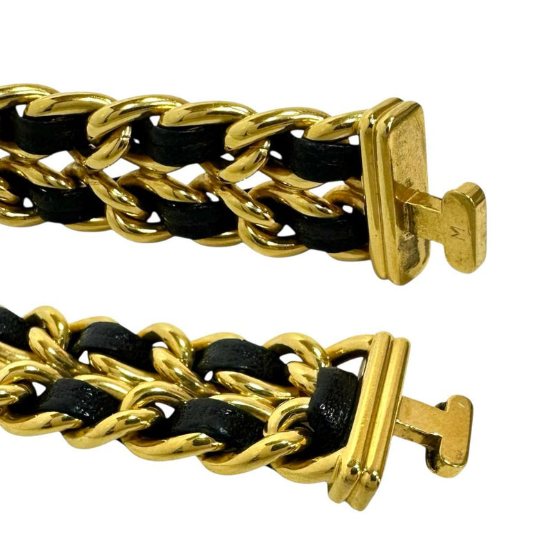 【CHANEL/シャネル】 プルミエールM H0001 電池交換済 腕時計 GP/レザー クオーツ ブラック文字盤/ゴールド レディース 【中古】【真子質店】【BL】 【IMaxx】