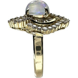 11.5号 ウォーターオパール 2.15ct ダイヤモンド 1.28ct リング・指輪 K18ゴールド 18金 10.5g レディース 【中古】【真子質店】【NN】 【IKYx】