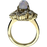 11.5号 ウォーターオパール 2.15ct ダイヤモンド 1.28ct リング・指輪 K18ゴールド 18金 10.5g レディース 【中古】【真子質店】【NN】 【IKYx】