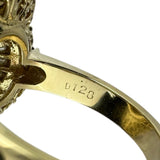 11.5号 ウォーターオパール 2.15ct ダイヤモンド 1.28ct リング・指輪 K18ゴールド 18金 10.5g レディース 【中古】【真子質店】【NN】 【IKYx】