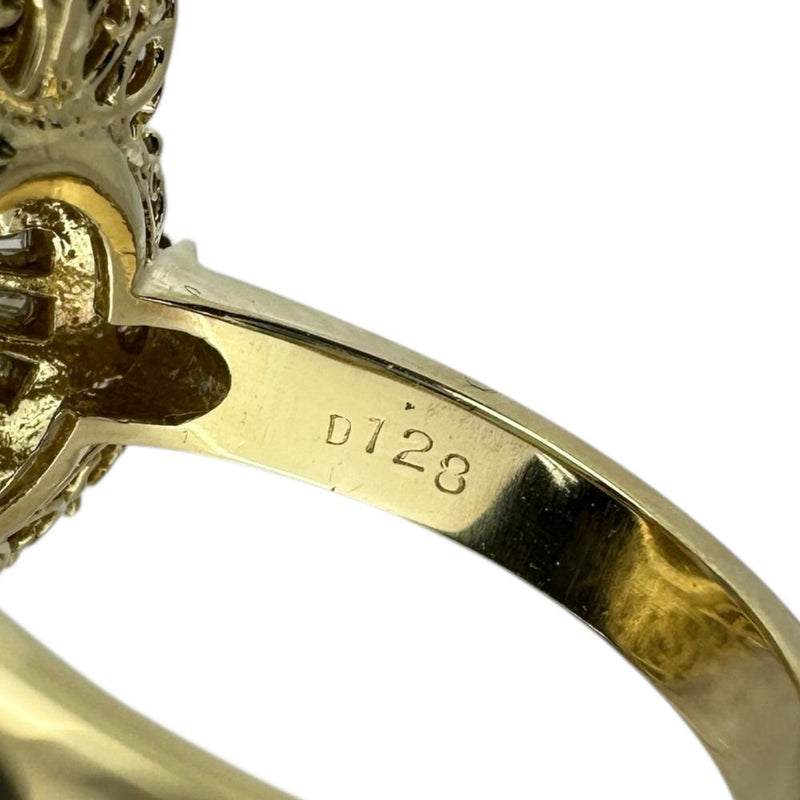 11.5号 ウォーターオパール 2.15ct ダイヤモンド 1.28ct リング・指輪 K18ゴールド 18金 10.5g レディース 【中古】【真子質店】【NN】 【IKYx】