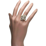 11.5号 ウォーターオパール 2.15ct ダイヤモンド 1.28ct リング・指輪 K18ゴールド 18金 10.5g レディース 【中古】【真子質店】【NN】 【IKYx】