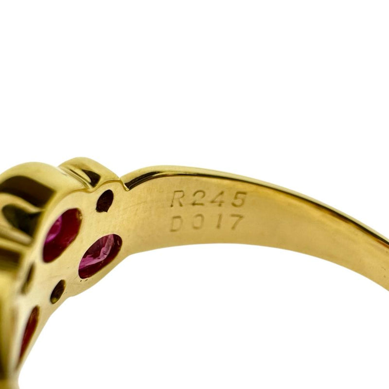 13号 ルビー 計2.45ct ダイヤモンド 計0.17ct リング・指輪 K18ゴールド 18金 5.8g レディース 【中古】【真子質店】【NN】 【MiID】