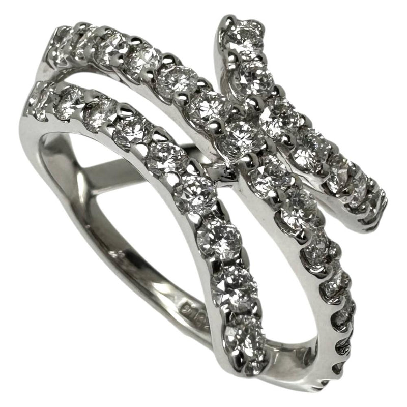 13.5号 ダイヤモンド 計1.08ct リング・指輪 K18WGホワイトゴールド 18金 6.1g レディース 【中古】【真子質店】【NN】 【IxMoY】