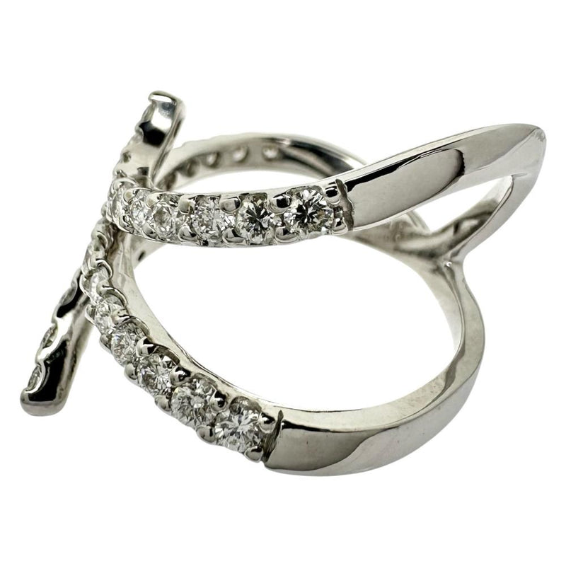 13.5号 ダイヤモンド 計1.08ct リング・指輪 K18WGホワイトゴールド 18金 6.1g レディース 【中古】【真子質店】【NN】 【IxMoY】