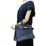【HERMES/エルメス】 バーキン25 ハンドバッグ トゴ ネイビーレザー/シルバー金具 レディース【中古】【真子質店】【BL】 【TMoIMaMo】