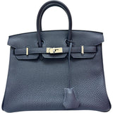 【HERMES/エルメス】 バーキン25 ハンドバッグ トゴ ネイビーレザー/シルバー金具 レディース【中古】【真子質店】【BL】 【TMoIMaMo】