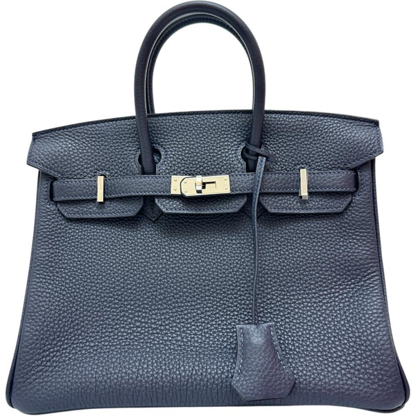 【HERMES/エルメス】 バーキン25 ハンドバッグ トゴ ネイビーレザー/シルバー金具 レディース【中古】【真子質店】【BL】 【TMoIMaMo】