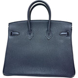 【HERMES/エルメス】 バーキン25 ハンドバッグ トゴ ネイビーレザー/シルバー金具 レディース【中古】【真子質店】【BL】 【TMoIMaMo】