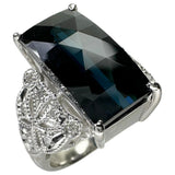 12号 ブルートルマリン（インディゴライト） 7.72ct ダイヤモンド 0.18ct リング・指輪 Pt900プラチナ 14.3g レディース 【中古】【真子質店】【NN】 【IKSMa】