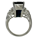 12号 ブルートルマリン（インディゴライト） 7.72ct ダイヤモンド 0.18ct リング・指輪 Pt900プラチナ 14.3g レディース 【中古】【真子質店】【NN】 【IKSMa】