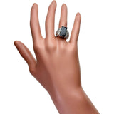 12号 ブルートルマリン（インディゴライト） 7.72ct ダイヤモンド 0.18ct リング・指輪 Pt900プラチナ 14.3g レディース 【中古】【真子質店】【NN】 【IKSMa】