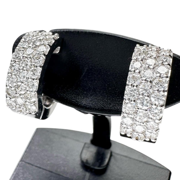 ピアリング ダイヤモンド 計0.50×2ct イヤリング K18WGホワイトゴールド 18金 6.3g レディース 【中古】【真子質店】【NN】 【IIxx】