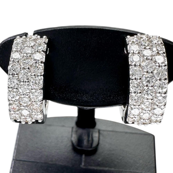 ピアリング ダイヤモンド 計0.50×2ct イヤリング K18WGホワイトゴールド 18金 6.3g レディース 【中古】【真子質店】【NN】 【IIxx】