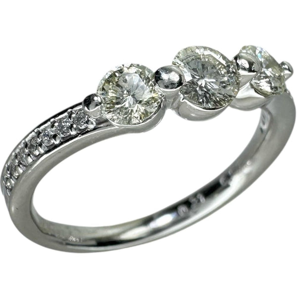 10号 ダイヤモンド 0.31ct ダイヤモンド 0.197ct ダイヤモンド 0.07ct リング・指輪 Pt900プラチナ 3.6g レディース 【中古】【真子質店】【NN】 【MaSY】