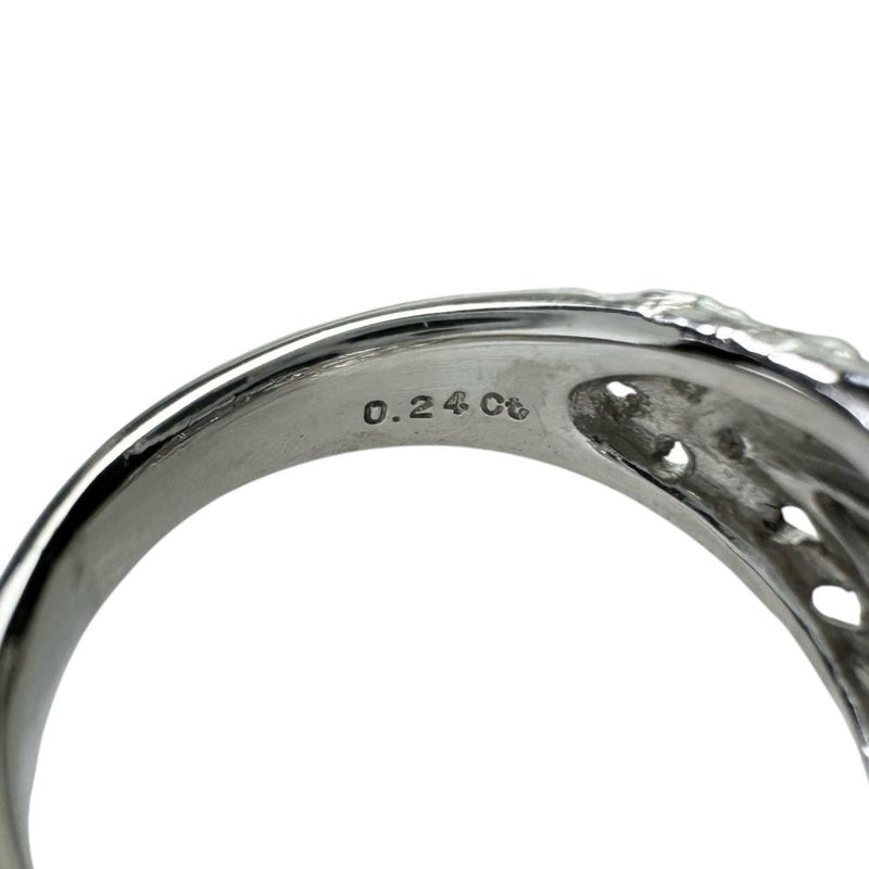 12号 パライバトルマリン 0.24ct リング・指輪 Pt900プラチナ 10.2g レディース 【中古】【真子質店】【NN】 【KST】