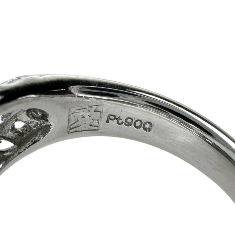 12号 パライバトルマリン 0.24ct リング・指輪 Pt900プラチナ 10.2g レディース 【中古】【真子質店】【NN】 【KST】