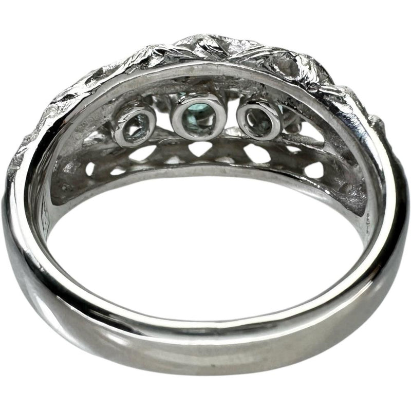12号 パライバトルマリン 0.24ct リング・指輪 Pt900プラチナ 10.2g レディース 【中古】【真子質店】【NN】 【KST】