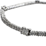 ダイヤモンド 計1.50ct ブレスレット K18WGホワイトゴールド 18金 5.0g 17.2cm レディース 【中古】【真子質店】【NN】 【IITT】