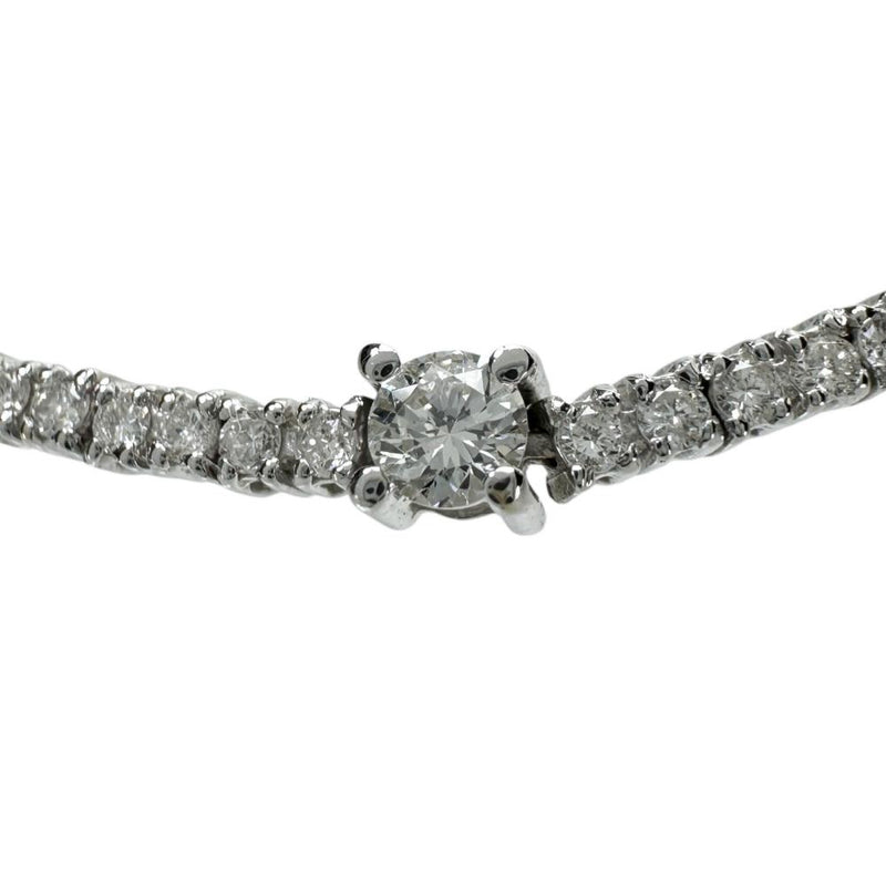 ダイヤモンド 計1.50ct ブレスレット K18WGホワイトゴールド 18金 5.0g 17.2cm レディース 【中古】【真子質店】【NN】 【IITT】