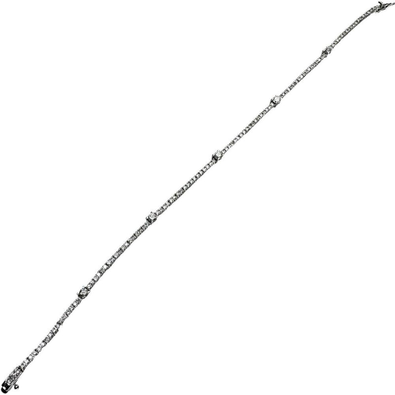 ダイヤモンド 計1.50ct ブレスレット K18WGホワイトゴールド 18金 5.0g 17.2cm レディース 【中古】【真子質店】【NN】 【IITT】
