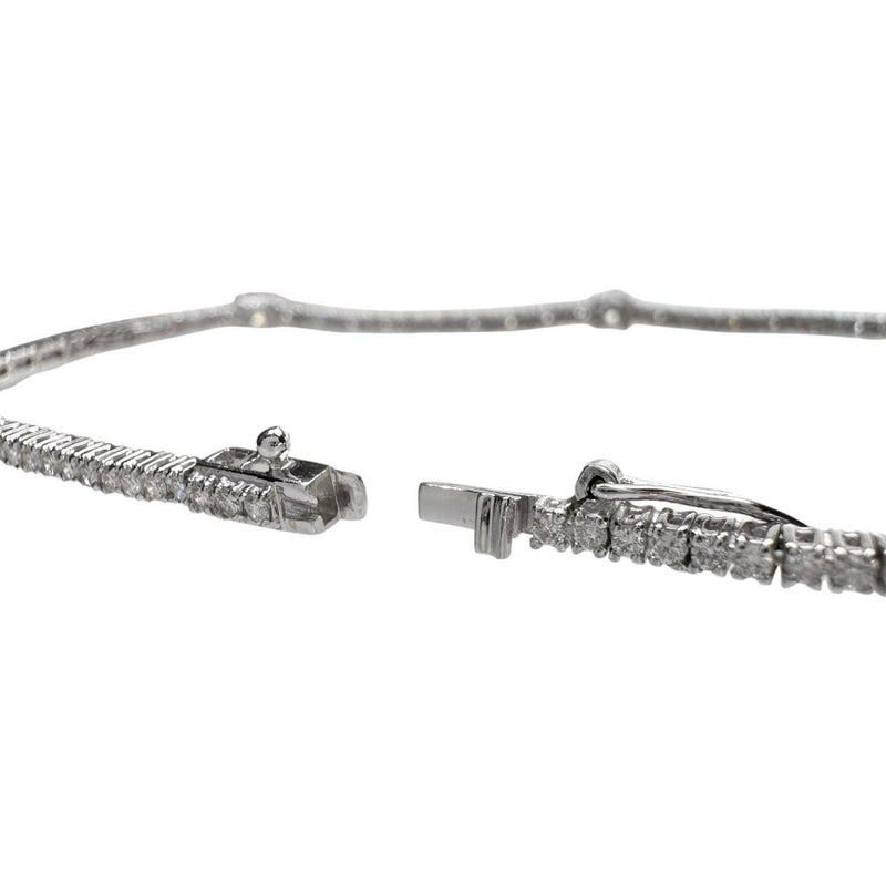 ダイヤモンド 計1.50ct ブレスレット K18WGホワイトゴールド 18金 5.0g 17.2cm レディース 【中古】【真子質店】【NN】 【IITT】