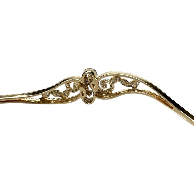 バングル ダイヤモンド 0.36/0.18ct ブレスレット K18ゴールド 18金 10.1g 17cm レディース 【中古】【真子質店】【NN】 【IDMiMo】