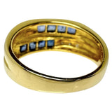 11号 サファイア 計0.89ct ダイヤモンド 計0.07ct リング・指輪 K18ゴールド 18金 4.8g レディース 【中古】【真子質店】【NN】 【MoTx】