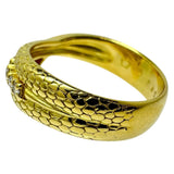 14号【HOSHInoSUNA/星の砂】 スネーク ダイヤモンド 計0.18ct リング・指輪 K18ゴールド 18金 7.1g レディース 【中古】【真子質店】【NN】 【MiMax】