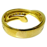 14号【HOSHInoSUNA/星の砂】 スネーク ダイヤモンド 計0.18ct リング・指輪 K18ゴールド 18金 7.1g レディース 【中古】【真子質店】【NN】 【MiMax】