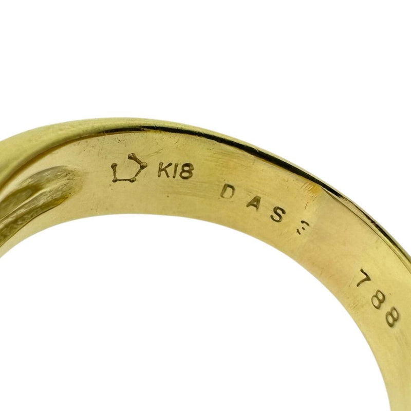14号【HOSHInoSUNA/星の砂】 スネーク ダイヤモンド 計0.18ct リング・指輪 K18ゴールド 18金 7.1g レディース 【中古】【真子質店】【NN】 【MiMax】