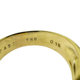 14号【HOSHInoSUNA/星の砂】 スネーク ダイヤモンド 計0.18ct リング・指輪 K18ゴールド 18金 7.1g レディース 【中古】【真子質店】【NN】 【MiMax】