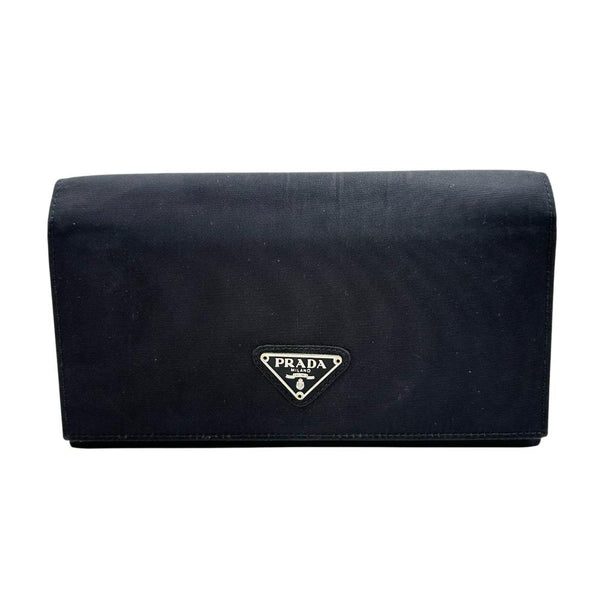 【PRADA/プラダ】 M608 二つ折り財布 ナイロン/レザー ブラック ユニセックス【中古】【真子質店】【BL】 【Yx】