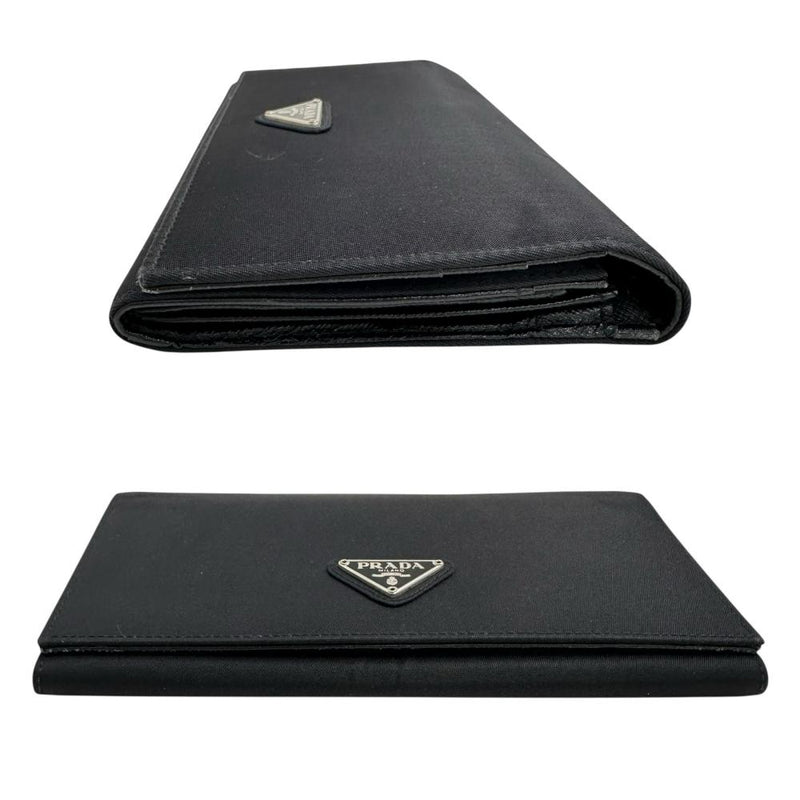 【PRADA/プラダ】 M608 二つ折り財布 ナイロン/レザー ブラック ユニセックス【中古】【真子質店】【BL】 【Yx】