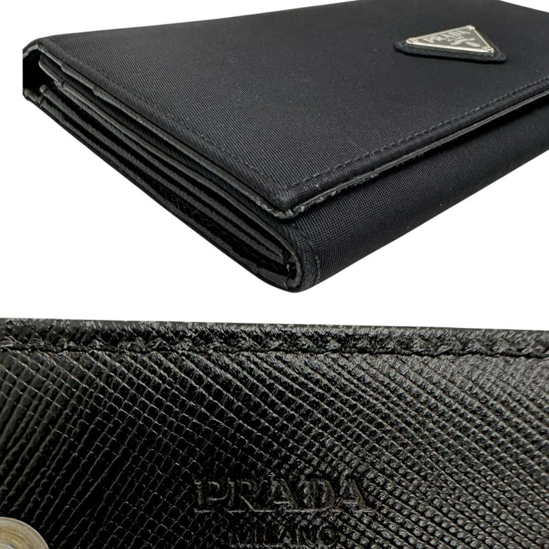 【PRADA/プラダ】 M608 二つ折り財布 ナイロン/レザー ブラック ユニセックス【中古】【真子質店】【BL】 【Yx】