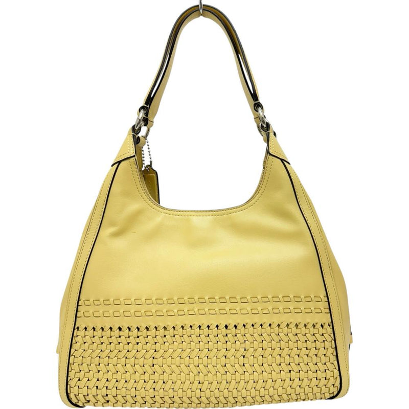 【COACH/コーチ】 23385 編み込み ハンドバッグ レザー イエローレザー/シルバー金具 レディース【中古】【真子質店】【BL】 【Dx】