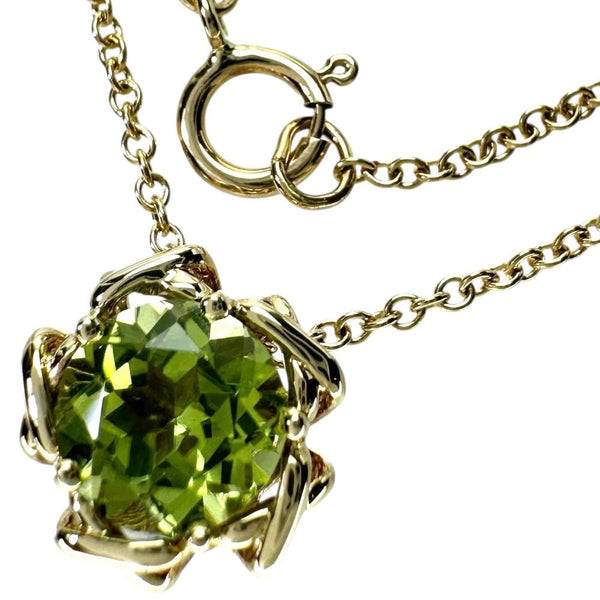 【TIFFANY&Co./ティファニー】 ペリドット ネックレス キスアラウンド K18ゴールド 18金 2.6g 41cm レディース 【中古】【真子質店】【BL】 【YDS】