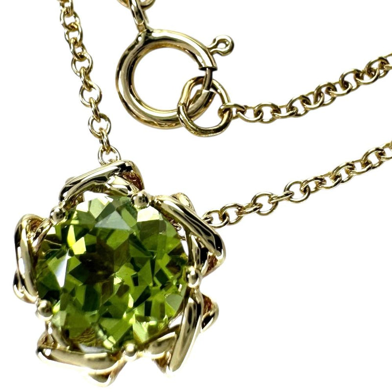 【TIFFANY&Co./ティファニー】 ペリドット ネックレス キスアラウンド K18ゴールド 18金 2.6g 41cm レディース 【中古】【真子質店】【BL】 【YDS】