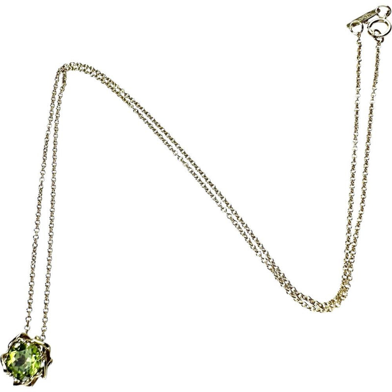 【TIFFANY&Co./ティファニー】 ペリドット ネックレス キスアラウンド K18ゴールド 18金 2.6g 41cm レディース 【中古】【真子質店】【BL】 【YDS】