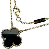 【Van Cleef & Arpels/ヴァンクリーフ＆アーペル】 オニキス ネックレス ヴィンテージアルハンブラ K18ゴールド 18金 5.0g 42cm レディース 【中古】【真子質店】【BL】 【MaxTMo】