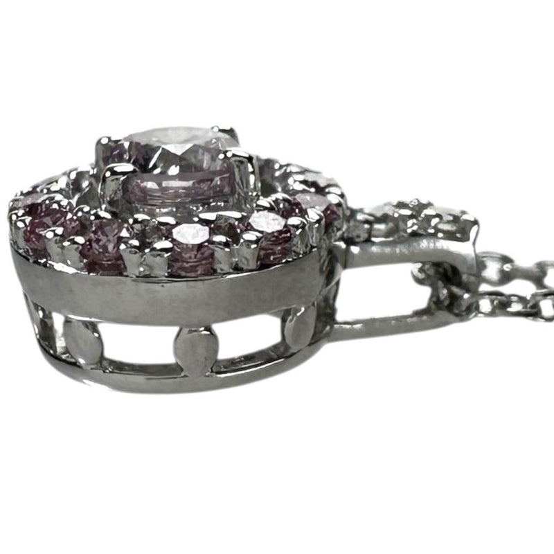 【TASAKI/タサキ】 ファンシーライトパープリッシュピンクダイヤモンド 0.157ct 取巻きダイヤモンド（ピンク＆透明） 0.10ct ネックレス K18WGホワイトゴールド 18金 2.9g 45cm レディース 【中古】【真子質店】【NN】 【ITIx】