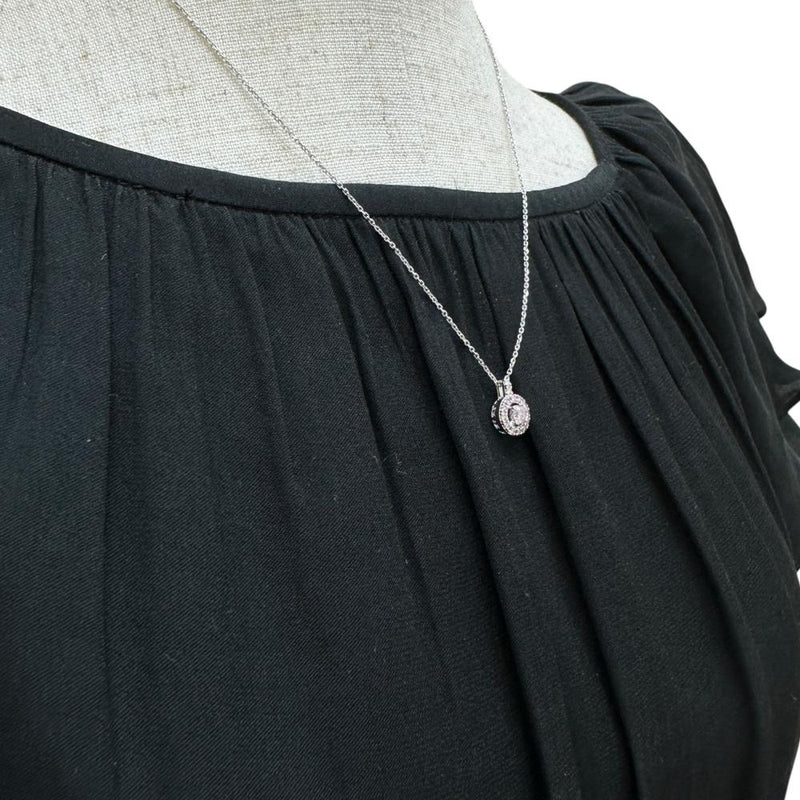 【TASAKI/タサキ】 ファンシーライトパープリッシュピンクダイヤモンド 0.157ct 取巻きダイヤモンド（ピンク＆透明） 0.10ct ネックレス K18WGホワイトゴールド 18金 2.9g 45cm レディース 【中古】【真子質店】【NN】 【ITIx】