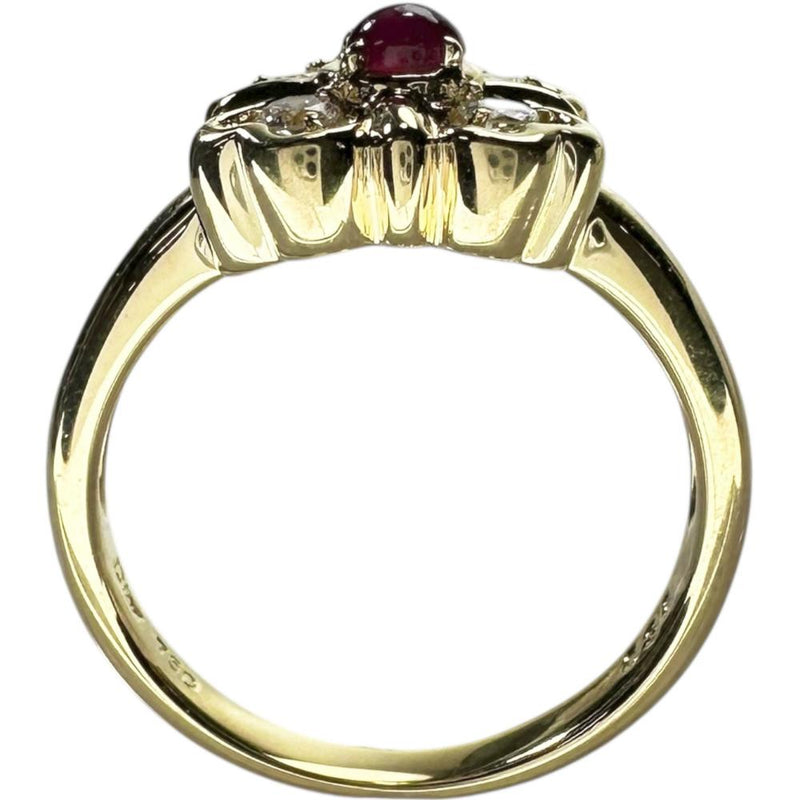 10号【Dior/ディオール】 ルビー ダイヤモンド リング・指輪 K18ゴールド 18金 5.2g レディース 【中古】【真子質店】【BL】 【MiMaY】