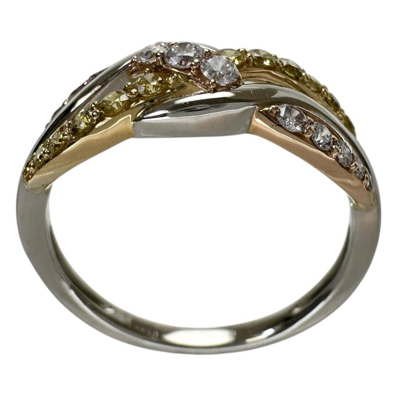 14号 GSTV 天然ピンクダイヤモンド 0.17ct イエローダイヤモンド（トリートメント） 0.18ct リング・指輪 Pt900プラチナ/K18ゴールド 18金 3.9g レディース
【中古】【真子質店】【NN】




【MiMix】