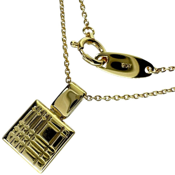 【BURBERRY/バーバリー】 バーバーリーチェック柄 ネックレス K18ゴールド 18金 3.0g 40cm レディース 【中古】【真子質店】【BL】 【DMiD】