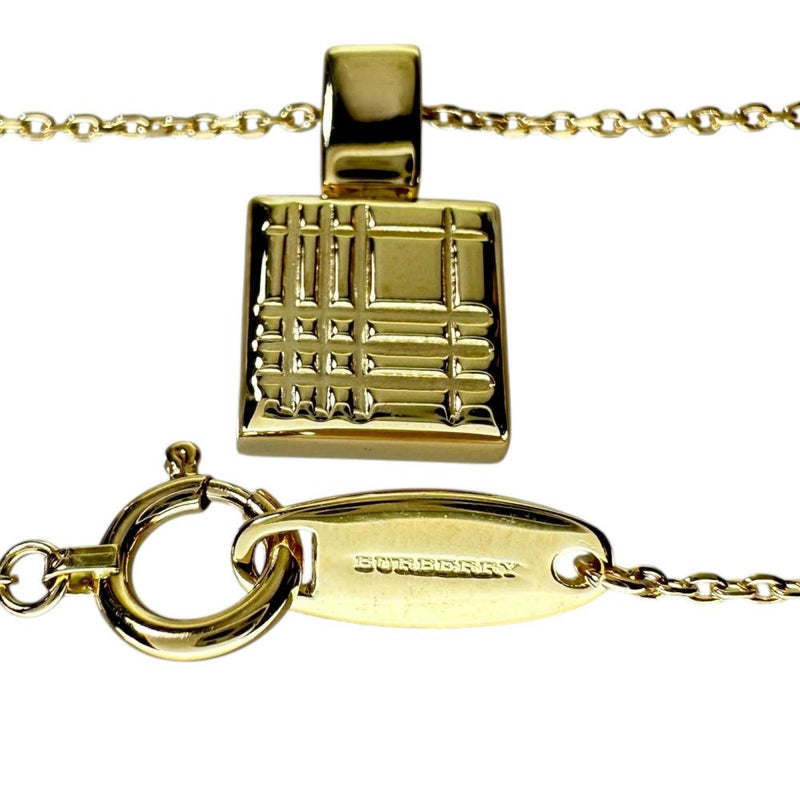 【BURBERRY/バーバリー】 バーバーリーチェック柄 ネックレス K18ゴールド 18金 3.0g 40cm レディース 【中古】【真子質店】【BL】 【DMiD】