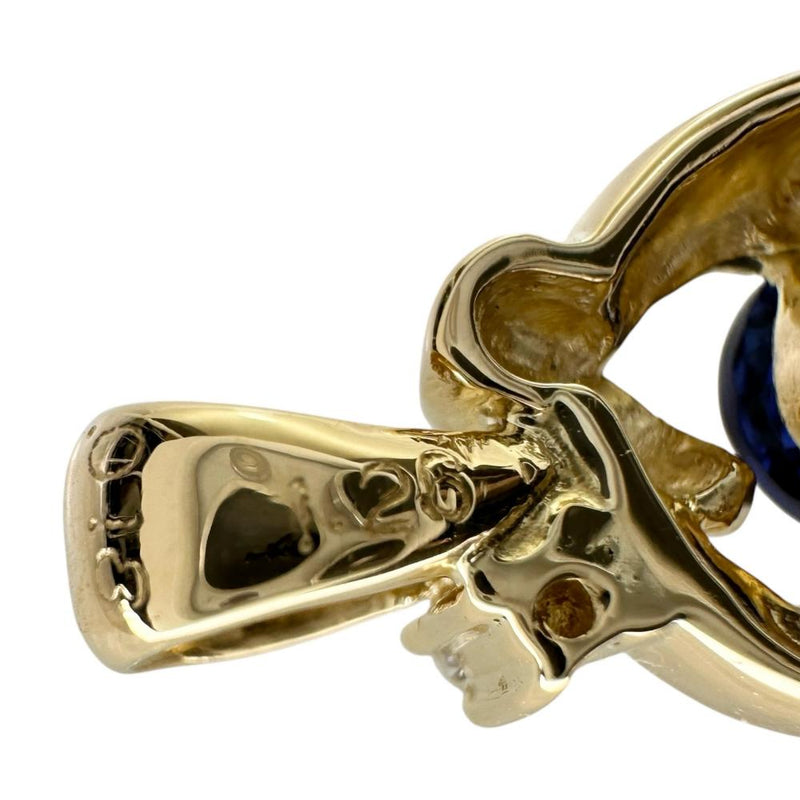 サファイア 1.26ct ダイヤモンド 0.18ct ペンダントトップ K18ゴールド 18金 2.9g レディース 【中古】【真子質店】【NN】 【MoMox】